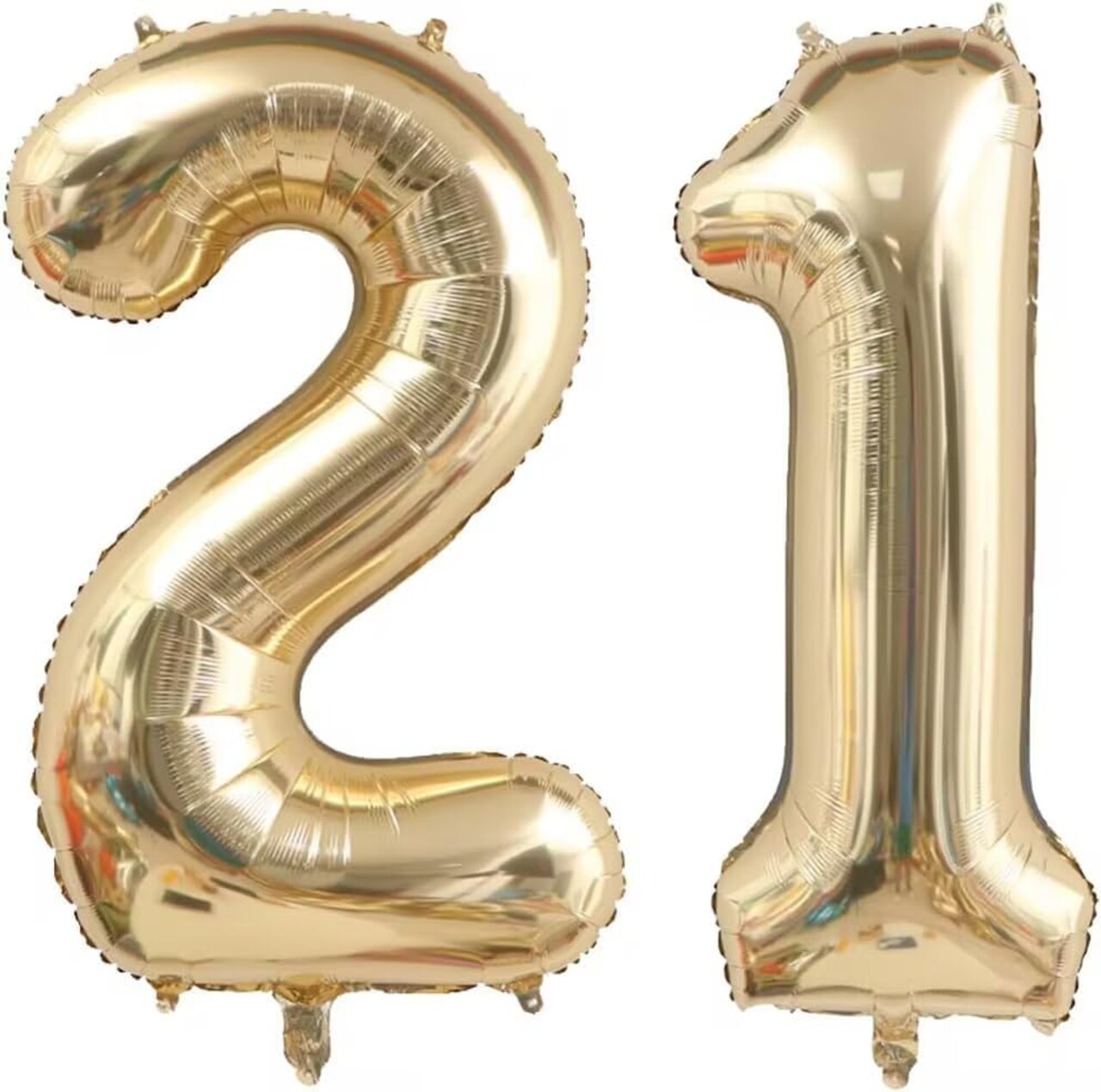 21 Balloon Number,40 Inch Light Gold 12 21 Balloon Numbers,Foil Helium (Number 12/21)